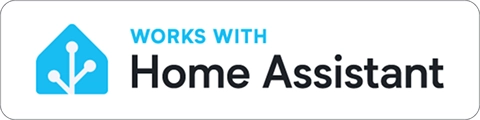 Works With Home Assistant Badge - Colored version on white background