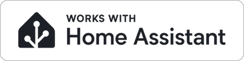 Works With Home Assistant Badge - Monochrome on light and dark background